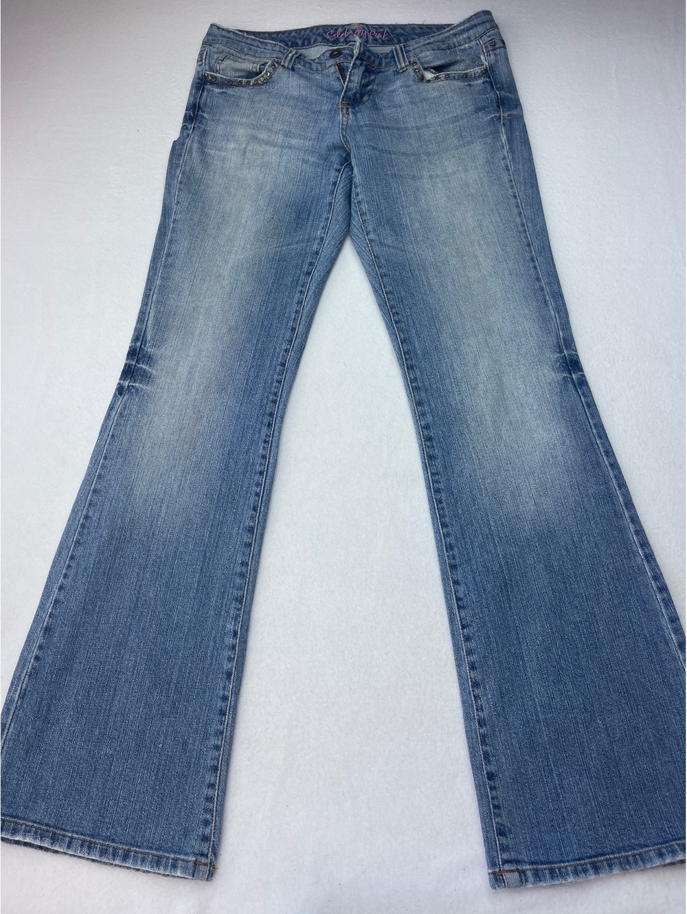 Celebrity Pink Women's Light Wash Flared Jeans Size 29